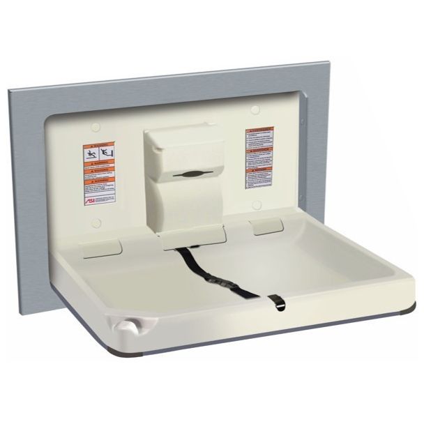 JD MacDonald Surface Mount Horizontal Baby Change Station Clad Stainless Steel [ 10-9018-9 ]