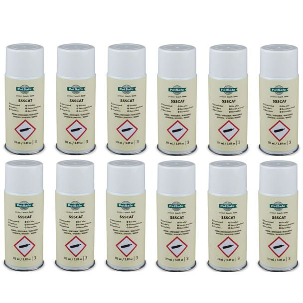 PetSafe SSSCAT Spray Deterrent Refill Can 115ml - 12 Can Bulk Pack [ PPD19-16166x12 ]