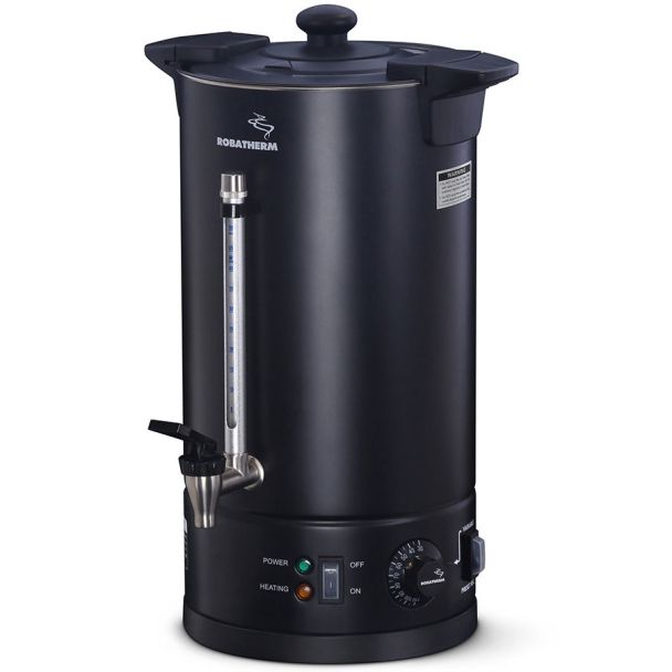 Robatherm 10L Double Skin Black Powder Coated 2300W Variable or Fixed Temp Hot Water Urn [ UDB10VP ]