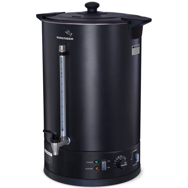 Robatherm 20L Double Skin Black Powder Coated 2300W Variable or Fixed Temp Hot Water Urn [ UDB20VP ]