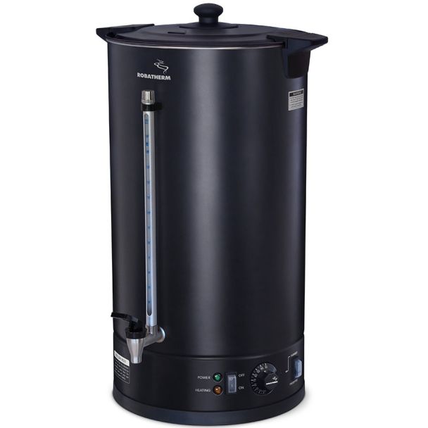 Robatherm 30L Double Skin Black Powder Coated 2300W Variable or Fixed Temp Hot Water Urn [ UDB30VP ]