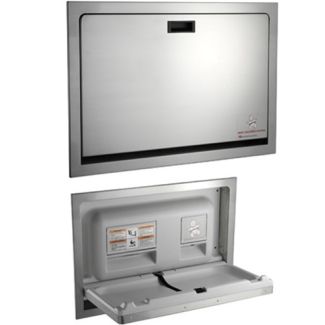 JD MacDonald Recessed Parallel Baby Change Station with Full Stainless Steel [ 10-9013 ]