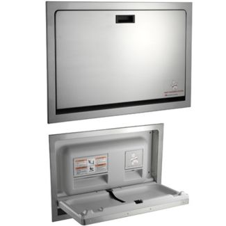 JD MacDonald Surface Mount Parallel Baby Change Station with Full Stainless Steel [ 10-9013-9 ]