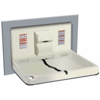 JD MacDonald Recessed Horizontal Baby Change Station Clad Stainless Steel [ 10-9018 ]