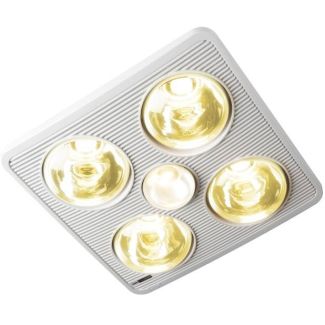 IXL Premium Silhouette 3 in 1 Bathroom Tastic 4 x 375W Heat Lamps + Exhaust [ 12301 ]