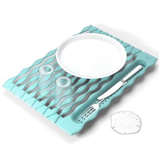 Silicone Zone Karim Non Slip Sink Roll / Drainer in Blue [ 317658B ]