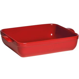 Emile Henry Ceramic Rectangular Lasagna Dish 35 x 25.5cm in Grand Cru / Burgundy [ 349642 ]