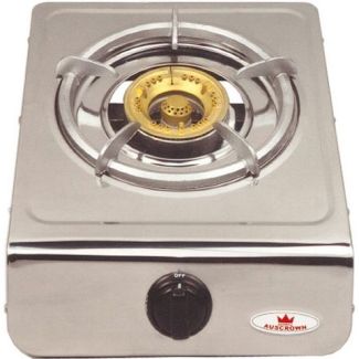 Auscrown LP Gas Wok Burner + Cast Iron Trivets & Brass Caps & Flame Failure Safety [ CK801PGS ]