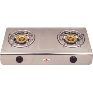 Auscrown LP Gas 2 Wok Burners + Cast Iron Trivets & Brass Caps [ CK802PGS ]