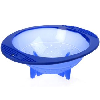 Mastrad Premium Silicone 4.5L Colander / Steam Basket in Blue [ F30103 ]