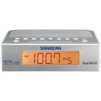 Sangean Analogue FM/AM Digital Tuning Clock Radio Silver [ RCR5S ]