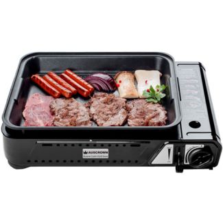 Auscrown Portable Butane Cooker Cook 'n' Grill Stove Combo with Carry Case [ AD8550 ]