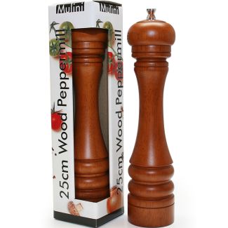 Mulini 25cm Biella Wooden Peppermill with Fully Adjustable Gear [ D4276 ]