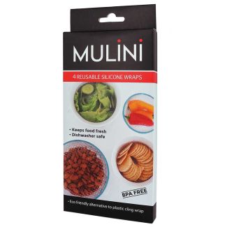 Mulini Set of 4 Silicone Wraps Eco Friendly Alternative to Cling Wrap [ D4378 ]