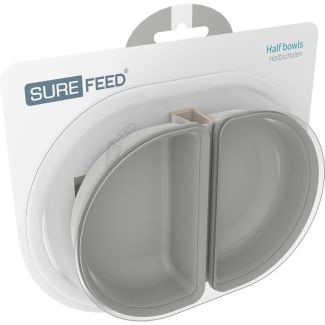 Sure PetCare Surefeed Half Bowls in Grey [ HBOWL2GY]