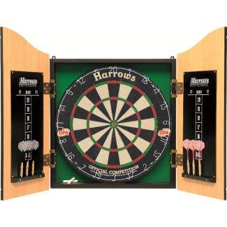 Harrows Pro's Choice Complete Dart Set with Board + Cabinet & Darts [ JE14DX ]