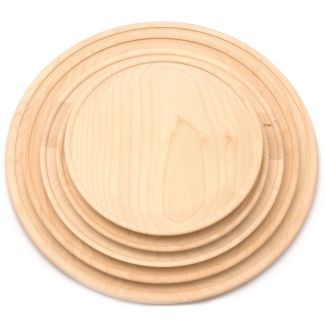 Klawe 30cm x 2cm Maple Wood Round Serving Board with Rim [ K0521301 ]