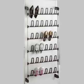 Compactor Angela 18 Pair Over Door Shoe Rack in Grey/Black [ RAN3397 ]