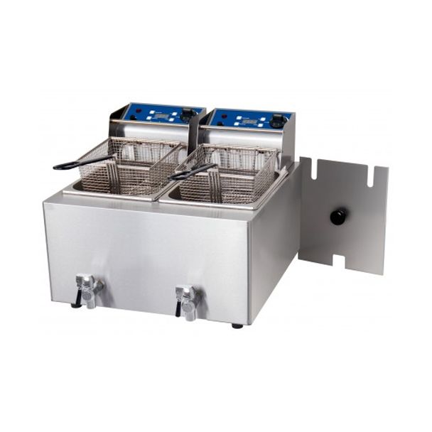 Birko Commercial 8 Litre Double Deep Fryer with Timer Controls [ 1001004 ]