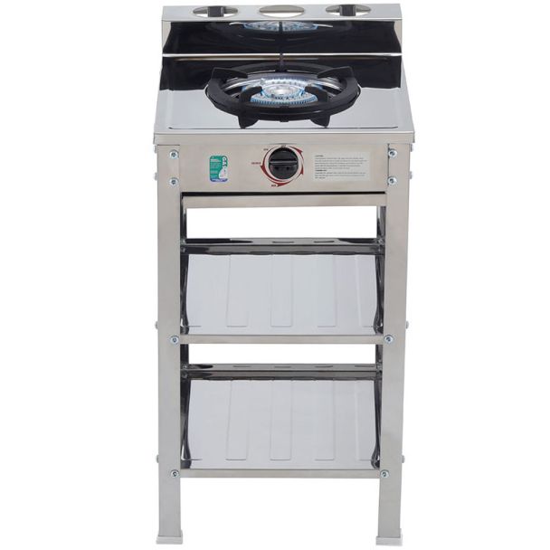 Auscrown Single LPG Gas Wok Burner Built In Stainless Steel Stand [ AT502 ]