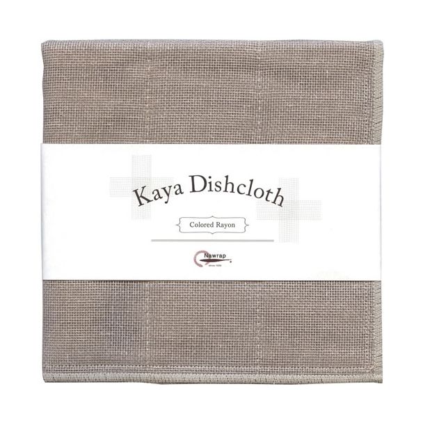 Nawrap Japanese Made Kaya Coloured Rayon Dishcloth in Grey 30cm x 30cm [ E0000-06 ]