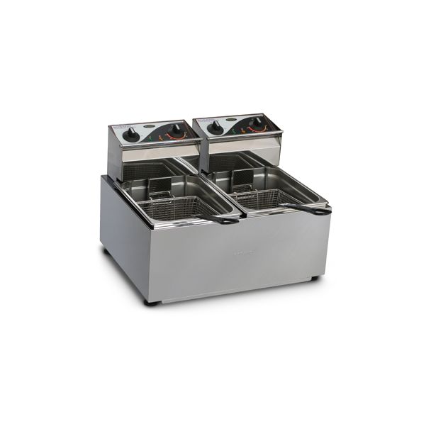 Roband Double 8L Pan 2 Basket Counter Top Fryer [ F28 ]