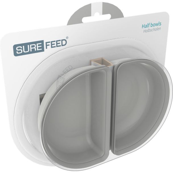 Sure PetCare Surefeed Half Bowls in Grey [ HBOWL2GY]