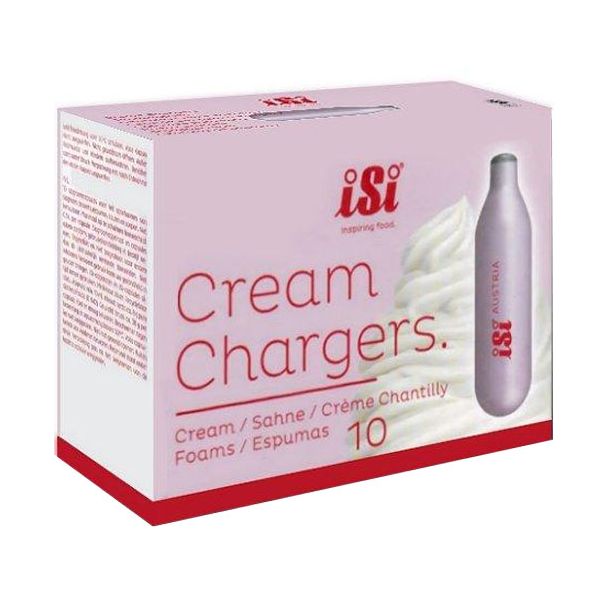 iSi Cream Charger N2O Nitrous Oxide Bulb / Charger for Whippers 10 Pack [ ISICREAM8G ]