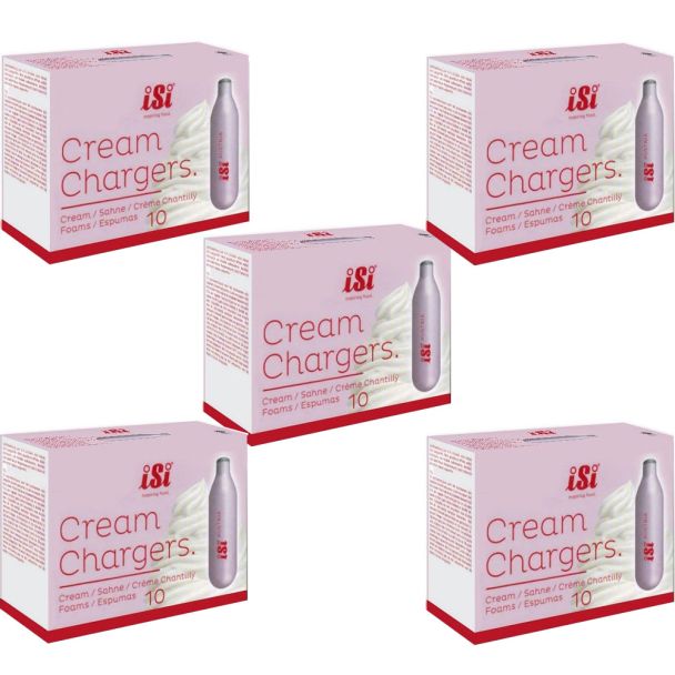 iSi Cream Charger N2O Nitrous Oxide Bulb / Charger for Whippers 50 Pack [ ISICREAM8GX5 ]