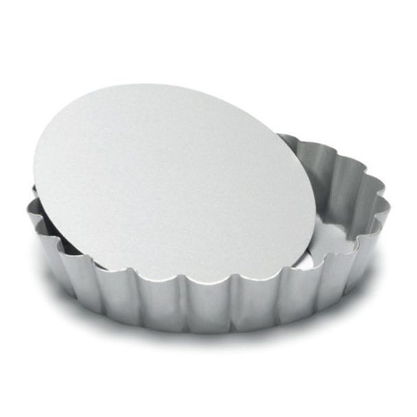 Patisse Silver-Top 10cm Non-Stick Mini Quiche Pan with Liftout Base [ PT03543 ]
